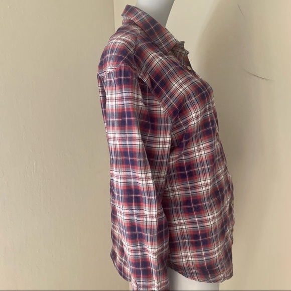 CALIFORNIA TAILOR No. 1 Flannel Button Up Shirt Plaid 100% Cotton Soft Size L - Picture 8 of 13